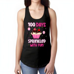 100 Days Sprinkled With Fun Cupcake 100th Day Of School Girl Tank Top 1 3
