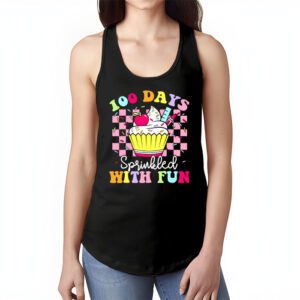 100 Days Sprinkled With Fun Cupcake 100th Day Of School Girl Tank Top 1