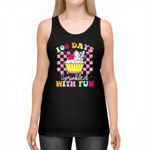 100 Days Sprinkled With Fun Cupcake 100th Day Of School Girl Tank Top 2