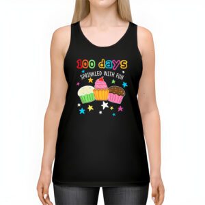 100 Days Sprinkled With Fun Cupcake 100th Day Of School Girl Tank Top 2 4