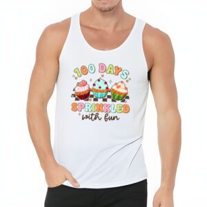 100 Days Sprinkled With Fun Cupcake 100th Day Of School Girl Tank Top 3 1