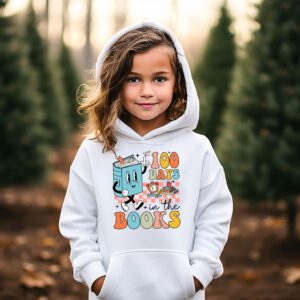 100 Days in the Books Reading Teacher 100th Day of School Hoodie 2 2