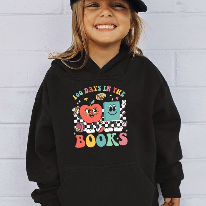 100-Days-in-the-Books-Reading-Teacher-100th-Day-of-School-Hoodie-3 100 Days in the Books Reading Teacher 100th Day of School Hoodie 3 3