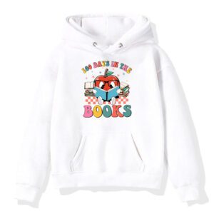 100 Days in the Books Reading Teacher 100th Day of School Hoodie 3 100 Days in the Books Reading Teacher 100th Day of School Hoodie 3