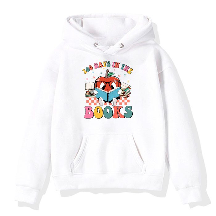 100-Days-in-the-Books-Reading-Teacher-100th-Day-of-School-Hoodie-3 100 Days in the Books Reading Teacher 100th Day of School Hoodie 3