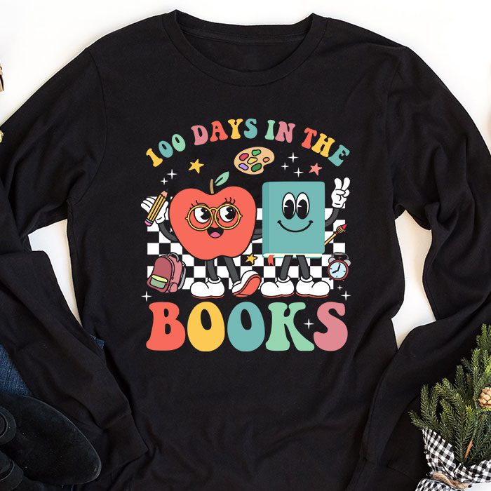 100-Days-in-the-Books-Reading-Teacher-100th-Day-of-School-Longsleeve-Tee-1 100 Days in the Books Reading Teacher 100th Day of School Longsleeve Tee 1 3