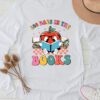 100 Days in the Books Reading Teacher 100th Day of School Longsleeve Tee