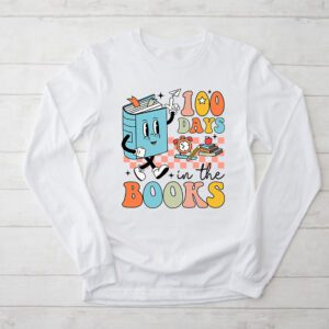 100 Days in the Books Reading Teacher 100th Day of School Longsleeve Tee 2 2