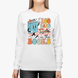 100 Days in the Books Reading Teacher 100th Day of School Longsleeve Tee 3 2