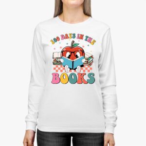 100 Days in the Books Reading Teacher 100th Day of School Longsleeve Tee 3
