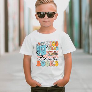 100 Days in the Books Reading Teacher 100th Day of School T Shirt 2 2