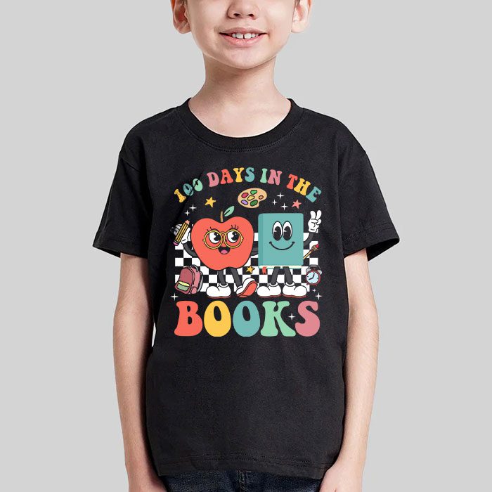 100-Days-in-the-Books-Reading-Teacher-100th-Day-of-School-T-Shirt-2 100 Days in the Books Reading Teacher 100th Day of School T Shirt 2 3
