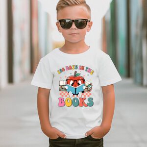 100 Days in the Books Reading Teacher 100th Day of School T Shirt 2