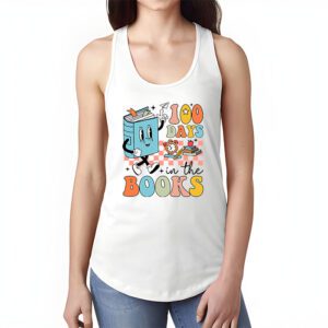 100 Days in the Books Reading Teacher 100th Day of School Tank Top 1 2