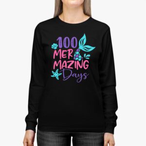 100 Days of School 100 Mermazing Days of School Mermaid Longsleeve Tee 3