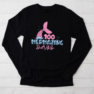 100 Days of School 100 Mermazing Days of School Mermaid Longsleeve Tee