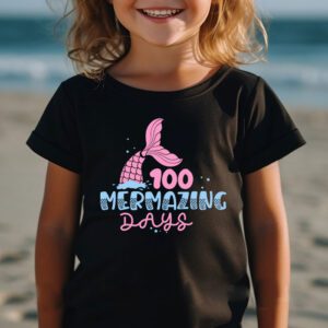 100 Days of School 100 Mermazing Days of School Mermaid T Shirt 2 1