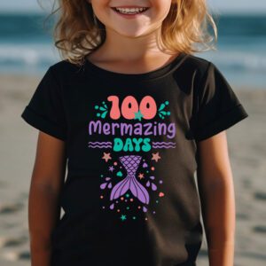 100 Days of School 100 Mermazing Days of School Mermaid T Shirt 2 3