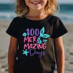 100 Days of School 100 Mermazing Days of School Mermaid T Shirt 2