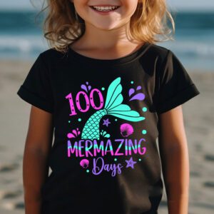 100 Days of School 100 Mermazing Days of School Mermaid T Shirt 2 4