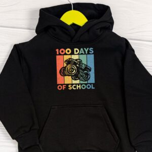 100 Days of School Monster Truck 100th Day of School Boys Hoodie 1 1