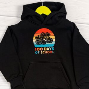 100 Days of School Monster Truck 100th Day of School Boys Hoodie 1 2