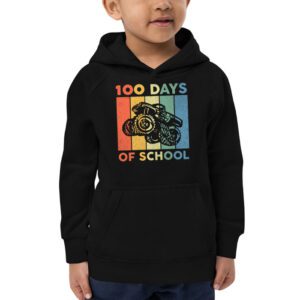 100 Days of School Monster Truck 100th Day of School Boys Hoodie 2 1