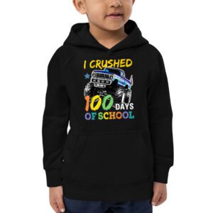 100 Days of School Monster Truck 100th Day of School Boys Hoodie 2 100 Days of School Monster Truck 100th Day of School Boys Hoodie 2 10