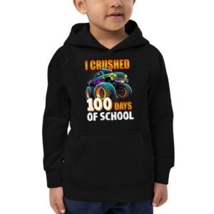 100 Days of School Monster Truck 100th Day of School Boys Hoodie 2 12