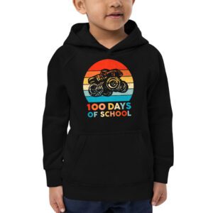 100 Days of School Monster Truck 100th Day of School Boys Hoodie 2 2