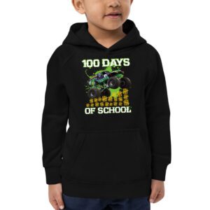 100 Days of School Monster Truck 100th Day of School Boys Hoodie 2 3