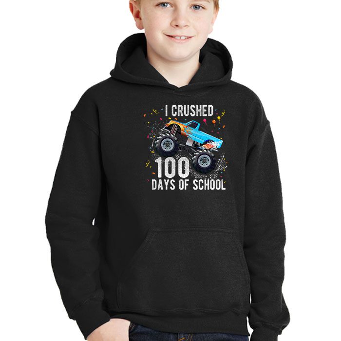 100-Days-of-School-Monster-Truck-100th-Day-of-School-Boys-Hoodie-3 100 Days of School Monster Truck 100th Day of School Boys Hoodie 3 13