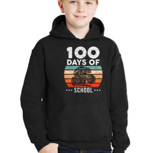 100 Days of School Monster Truck 100th Day of School Boys Hoodie 3 4