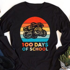 100 Days of School Monster Truck 100th Day of School Boys Longsleeve Tee 1 2