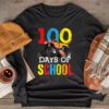 100 Days of School Monster Truck 100th Day of School Boys Longsleeve Tee