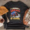 100 Days of School Monster Truck 100th Day of School Boys Longsleeve Tee