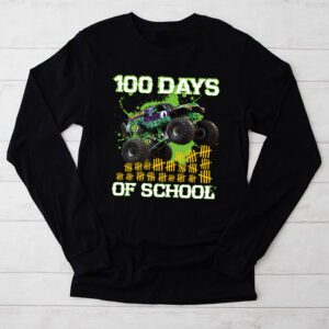 100 Days of School Monster Truck 100th Day of School Boys Longsleeve Tee 2 3