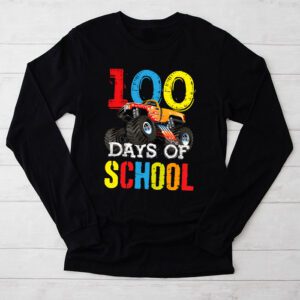 100 Days of School Monster Truck 100th Day of School Boys Longsleeve Tee 2