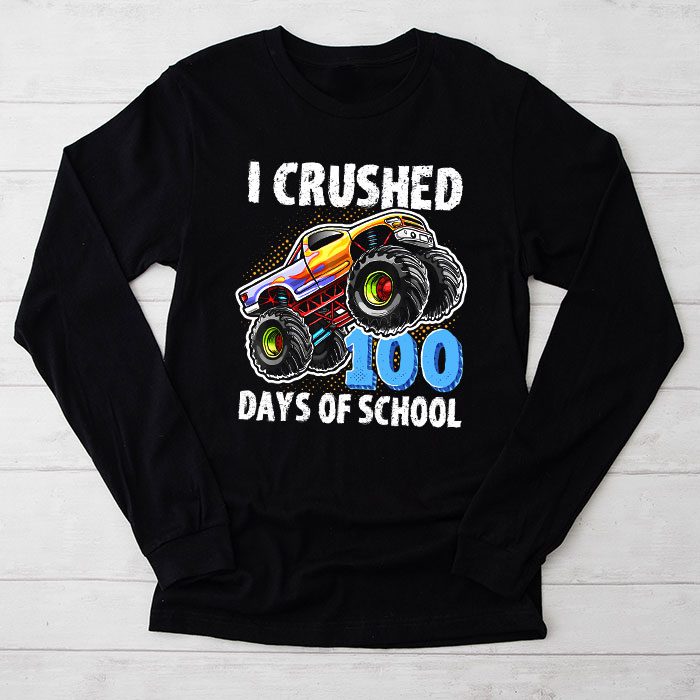 100-Days-of-School-Monster-Truck-100th-Day-of-School-Boys-Longsleeve-Tee-2 100 Days of School Monster Truck 100th Day of School Boys Longsleeve Tee 2 5