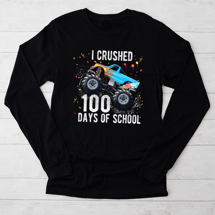 100-Days-of-School-Monster-Truck-100th-Day-of-School-Boys-Longsleeve-Tee-2 100 Days of School Monster Truck 100th Day of School Boys Longsleeve Tee 2 7