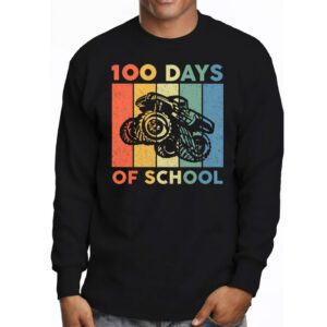 100 Days of School Monster Truck 100th Day of School Boys Longsleeve Tee 3 1