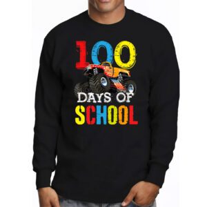 100 Days of School Monster Truck 100th Day of School Boys Longsleeve Tee 3