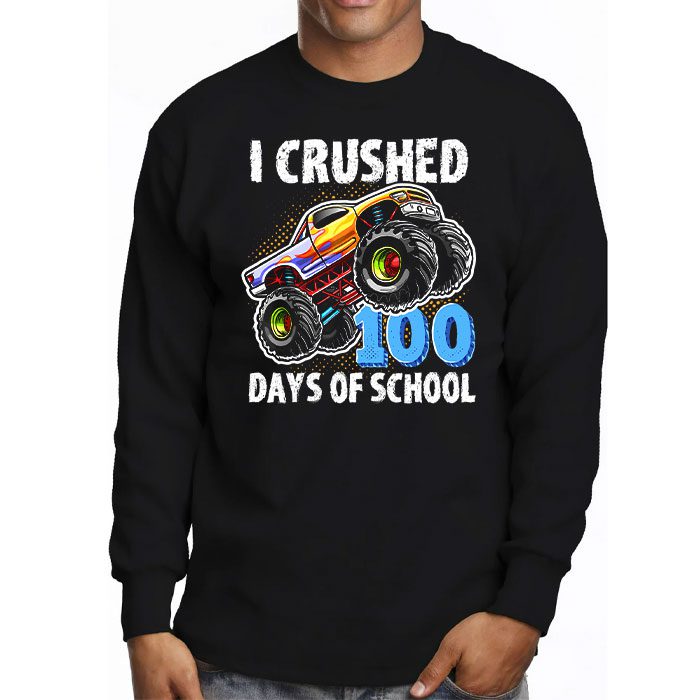 100-Days-of-School-Monster-Truck-100th-Day-of-School-Boys-Longsleeve-Tee-3 100 Days of School Monster Truck 100th Day of School Boys Longsleeve Tee 3 5