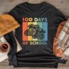 100 Days of School Monster Truck 100th Day of School Boys Longsleeve Tee
