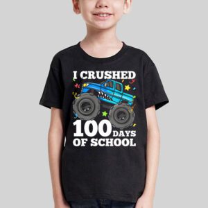 100 Days of School Monster Truck 100th Day of School Boys T Shirt 1 6