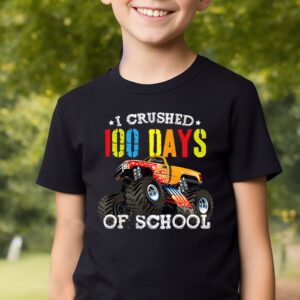 100 Days of School Monster Truck 100th Day of School Boys T Shirt 2 2