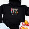100 Days of School Retro Disco Hearts 100th Day of School Hoodie