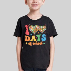 100 Days of School Retro Disco Hearts 100th Day of School T Shirt 2 2