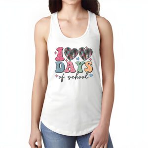 100 Days of School Retro Disco Hearts 100th Day of School Tank Top 1 4