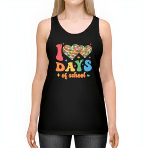 100 Days of School Retro Disco Hearts 100th Day of School Tank Top 2 2